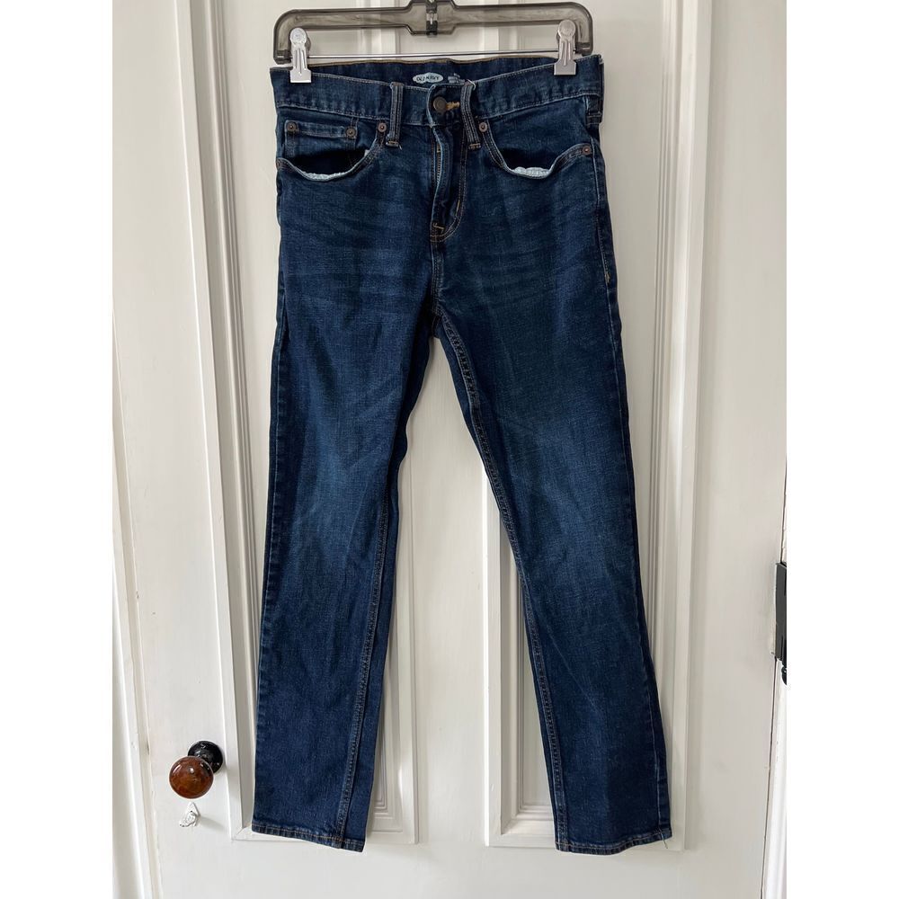 Old Navy boy’s dark wash slim jeans 14